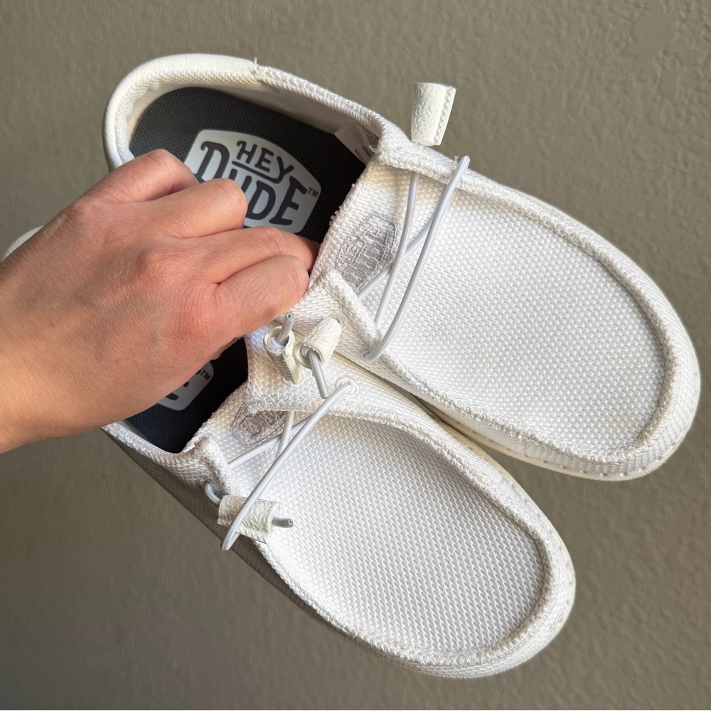 Hey Dude White Wendy Funk Mono Slip On Shoe - Picture 11 of 11